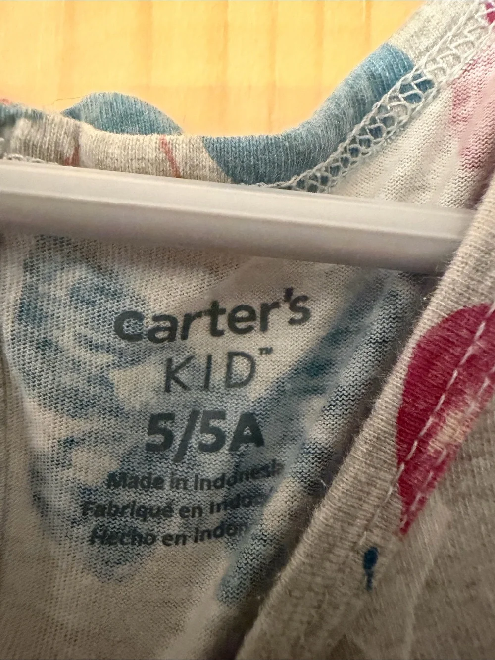Carter's Grey Knit Dress with Pink & Blue Butterflies